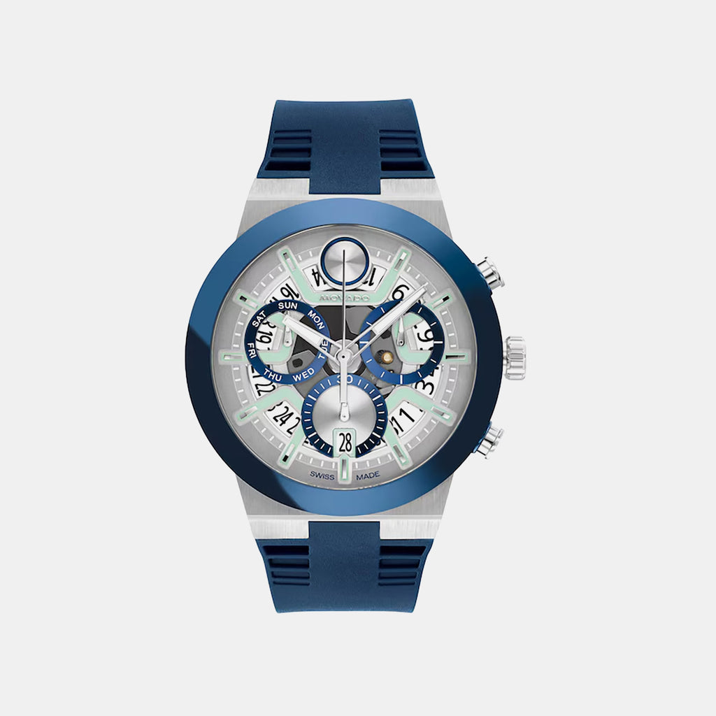 Bold Men Quartz Grey Dial Chronograph Silicone Watch 3601240