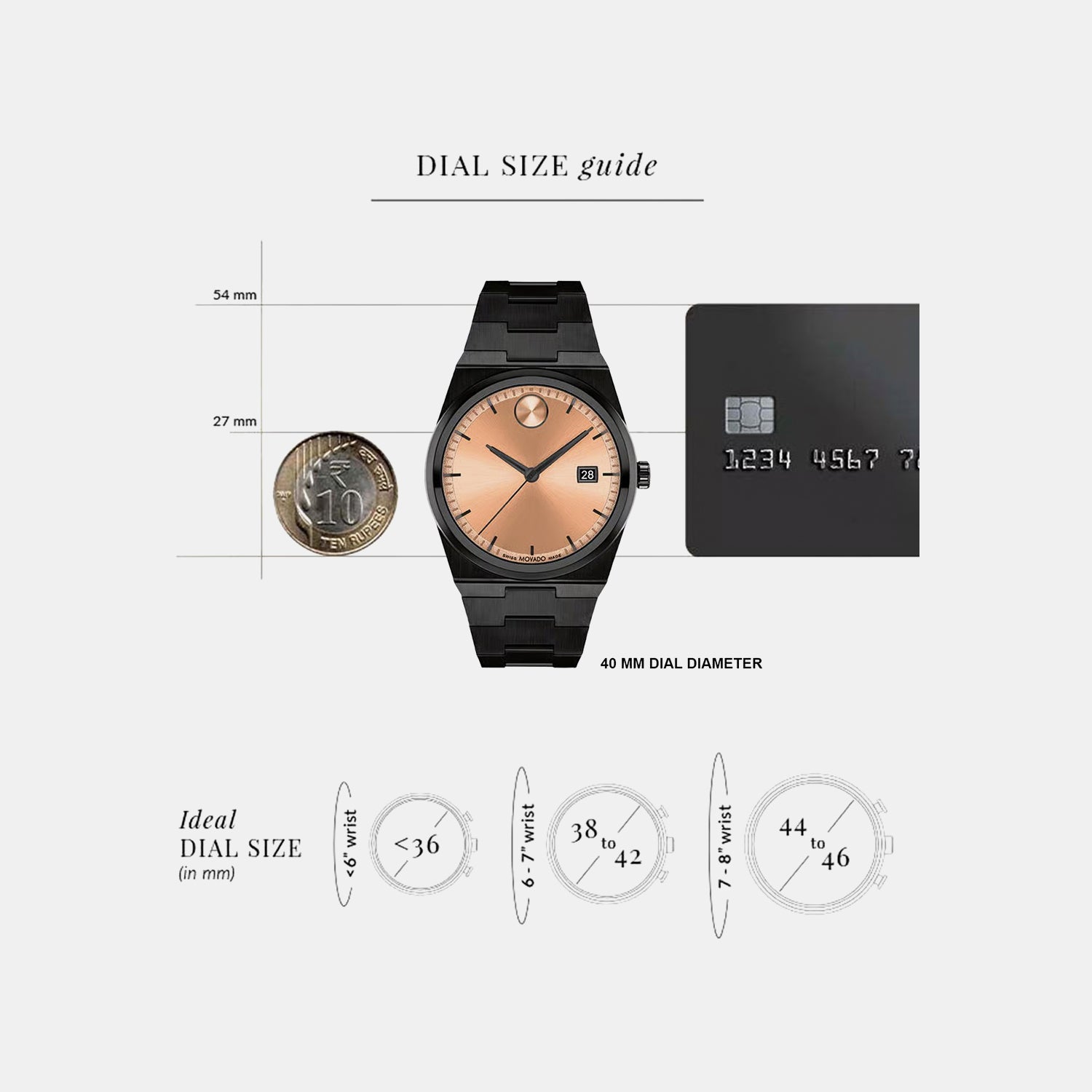 Bold Men Quartz Rose Gold Dial Analog Stainless Steel Watch 3601244