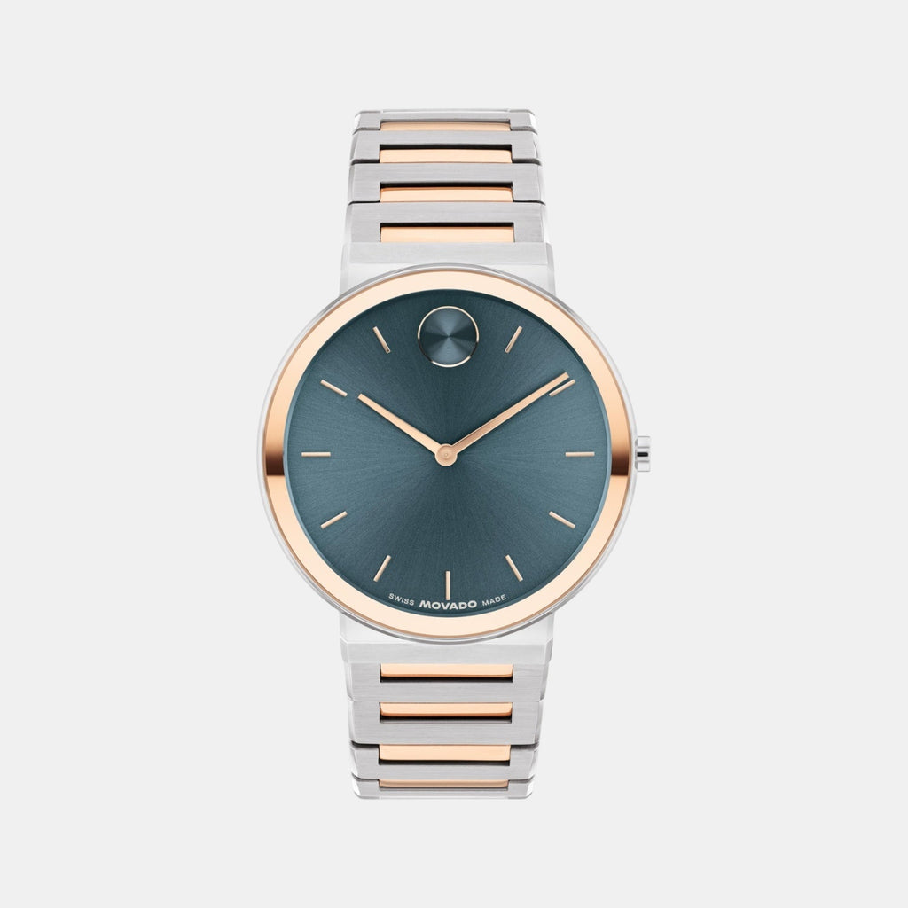 Bold Men Quartz Teal Dial Analog Stainless Steel Watch 3601268