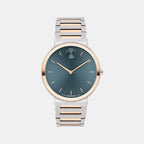 Bold Men Quartz Teal Dial Analog Stainless Steel Watch 3601268