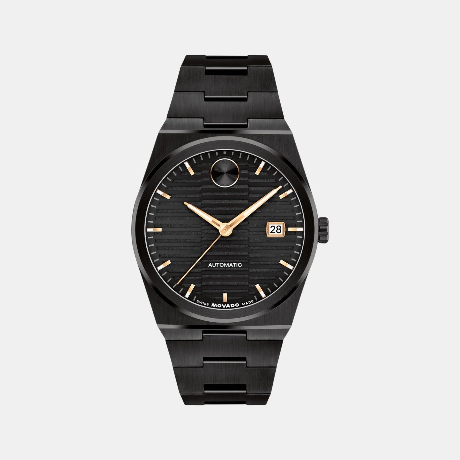 Bold Men Automatic Black Dial Analog Stainless Steel Watch 3601274