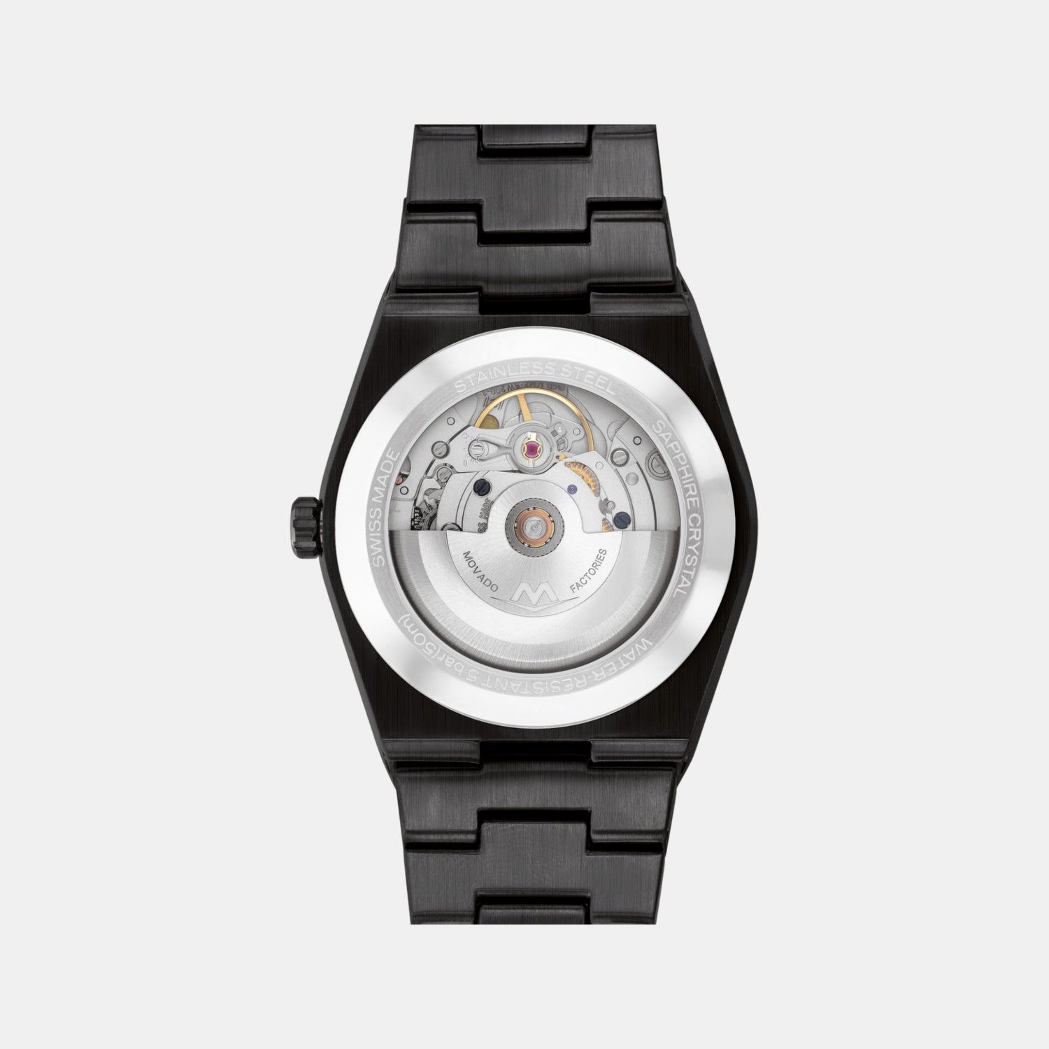 Bold Men Automatic Black Dial Analog Stainless Steel Watch 3601274