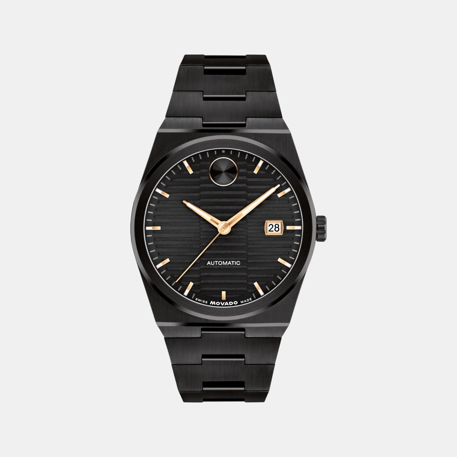 Bold Men Automatic Black Dial Analog Stainless Steel Watch 3601274