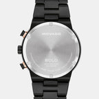 Bold Fusion Men Quartz Black Dial Chronograph Stainless Steel Watch 3601282