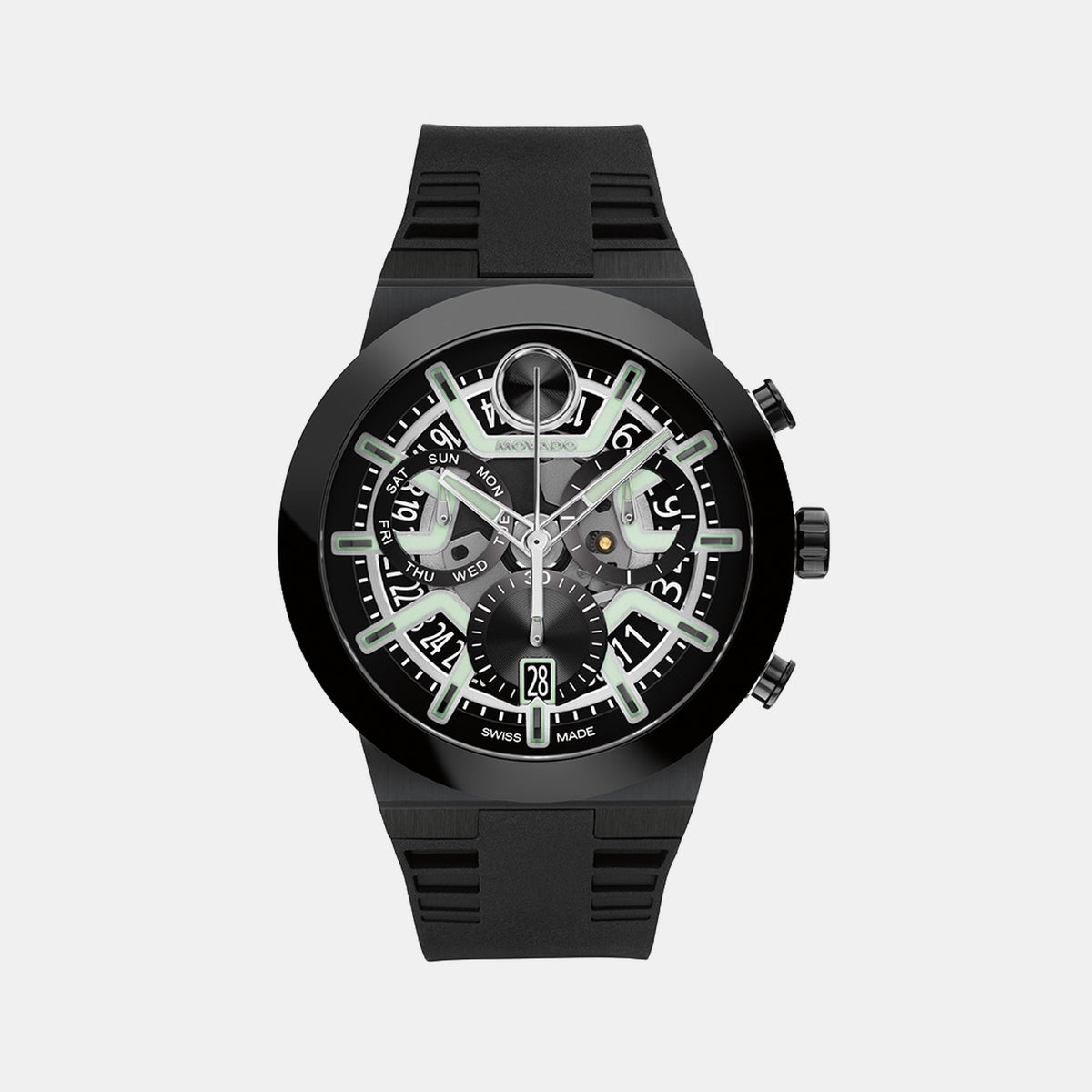 Bold Fusion Men Quartz Grey Dial Chronograph Silicone Watch 3601284