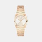 Bold Women Quartz Champagne Dial Analog Stainless Steel Watch 3601293