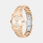 Bold Women Quartz Champagne Dial Analog Stainless Steel Watch 3601293