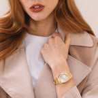 Bold Quest Women Quartz Champagne Dial Analog Stainless Steel Watch 3601294