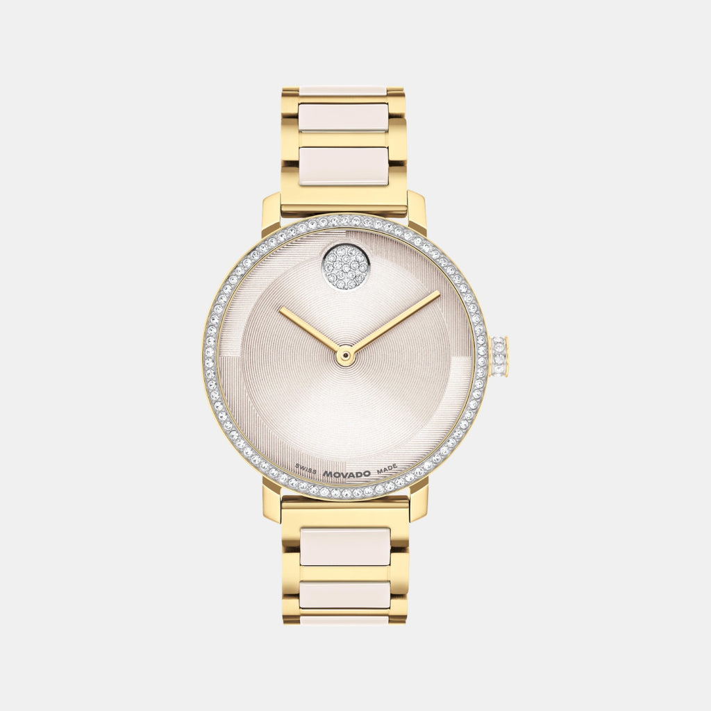 Bold Women Quartz Taupe Dial Analog Stainless Steel Watch 3601301