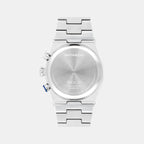 Bold Men Quartz Silver & Blue Dial Chronograph Stainless Steel Watch 3601304