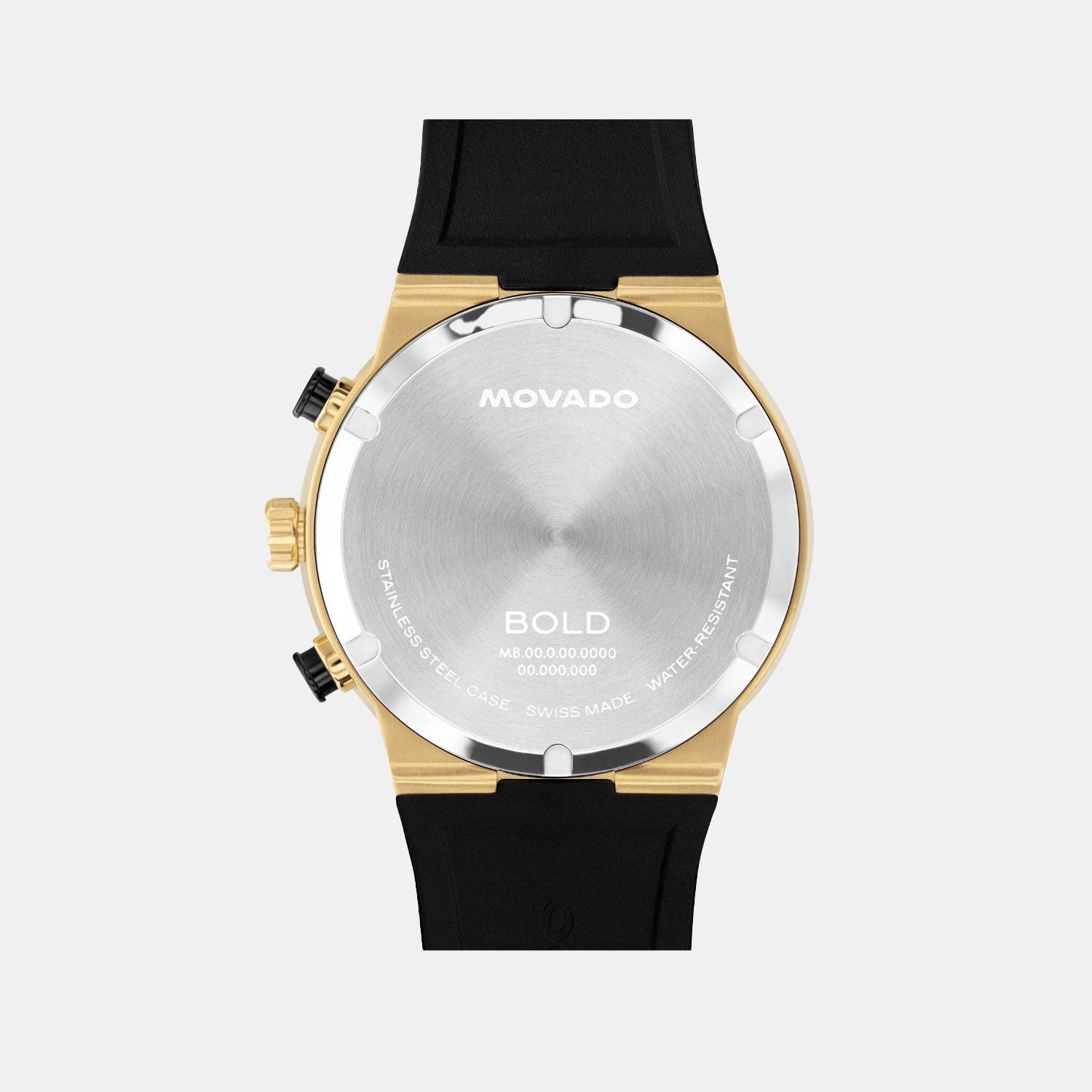 Bold Men Quartz Black Dial Chronograph Silicone Watch 3601307