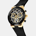 Bold Men Quartz Black Dial Chronograph Silicone Watch 3601307