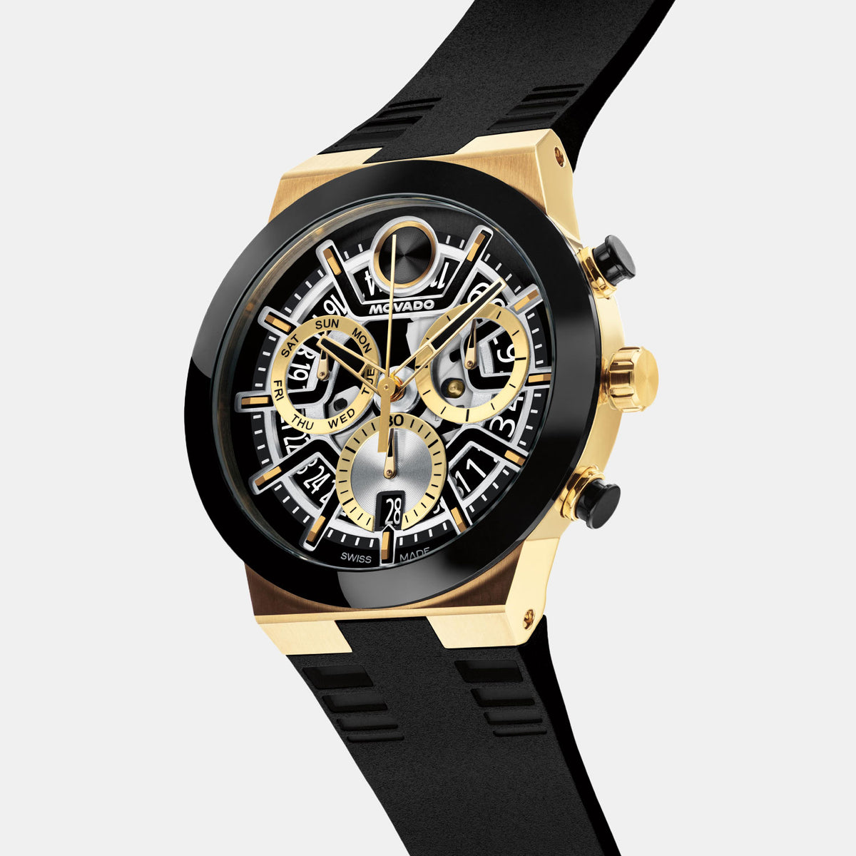 Bold Fusion Men Quartz Grey Dial Chronograph Silicone Watch 3601307