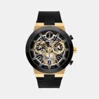 Bold Men Quartz Black Dial Chronograph Silicone Watch 3601307