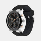 Bold Men Quartz Black Dial Chronograph Silicone Watch 3601330