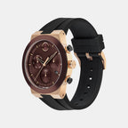 Bold Men Quartz Burgundy Dial Chronograph Silicone Watch 3601332