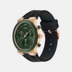 Bold Men Quartz Green Dial Chronograph Silicone Watch 3601333