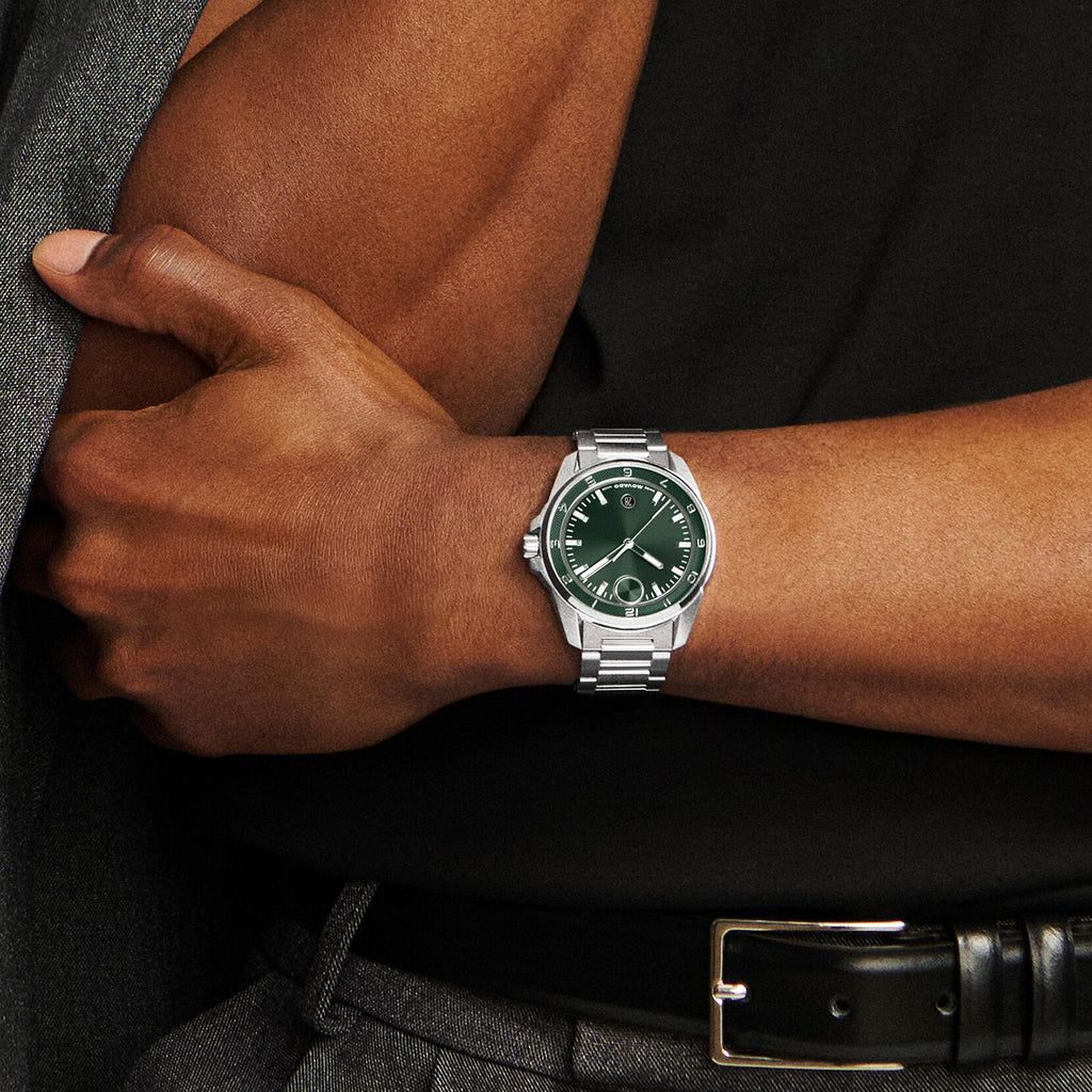 Bold Verso S Men Quartz Green Dial Analog Stainless Steel Watch 3601390