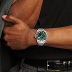 Bold Verso S Men Quartz Green Dial Analog Stainless Steel Watch 3601390