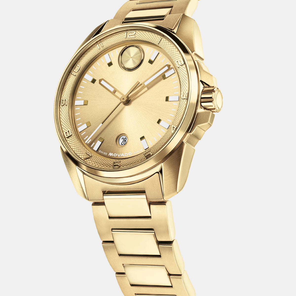 Men Quartz Gold Dial Analog Stainless Steel Watch 3601392