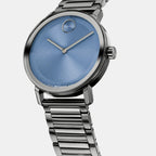 Men Quartz Blue Dial Analog Stainless Steel Watch 3601422