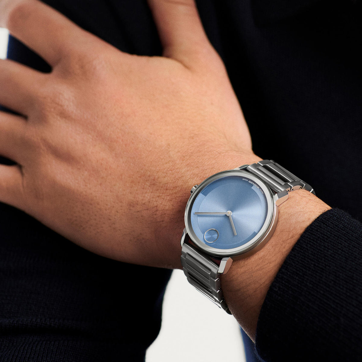 Men Quartz Blue Dial Analog Stainless Steel Watch 3601422