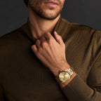 Bold Verso Men Quartz Gold Dial Analog Stainless Steel Watch 3601439
