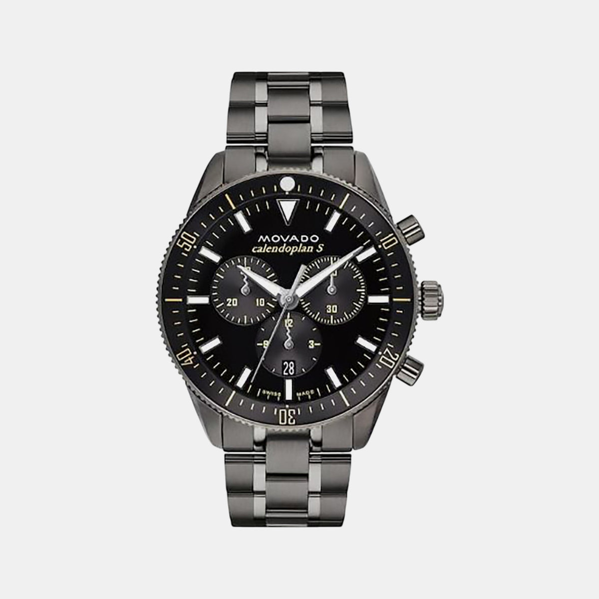 Heritage Calendoplan S Men Quartz Black Dial Chronograph Stainless Steel Watch 3650125