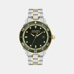 Heritage Men Quartz Green Dial Analog Stainless Steel Watch 3650127