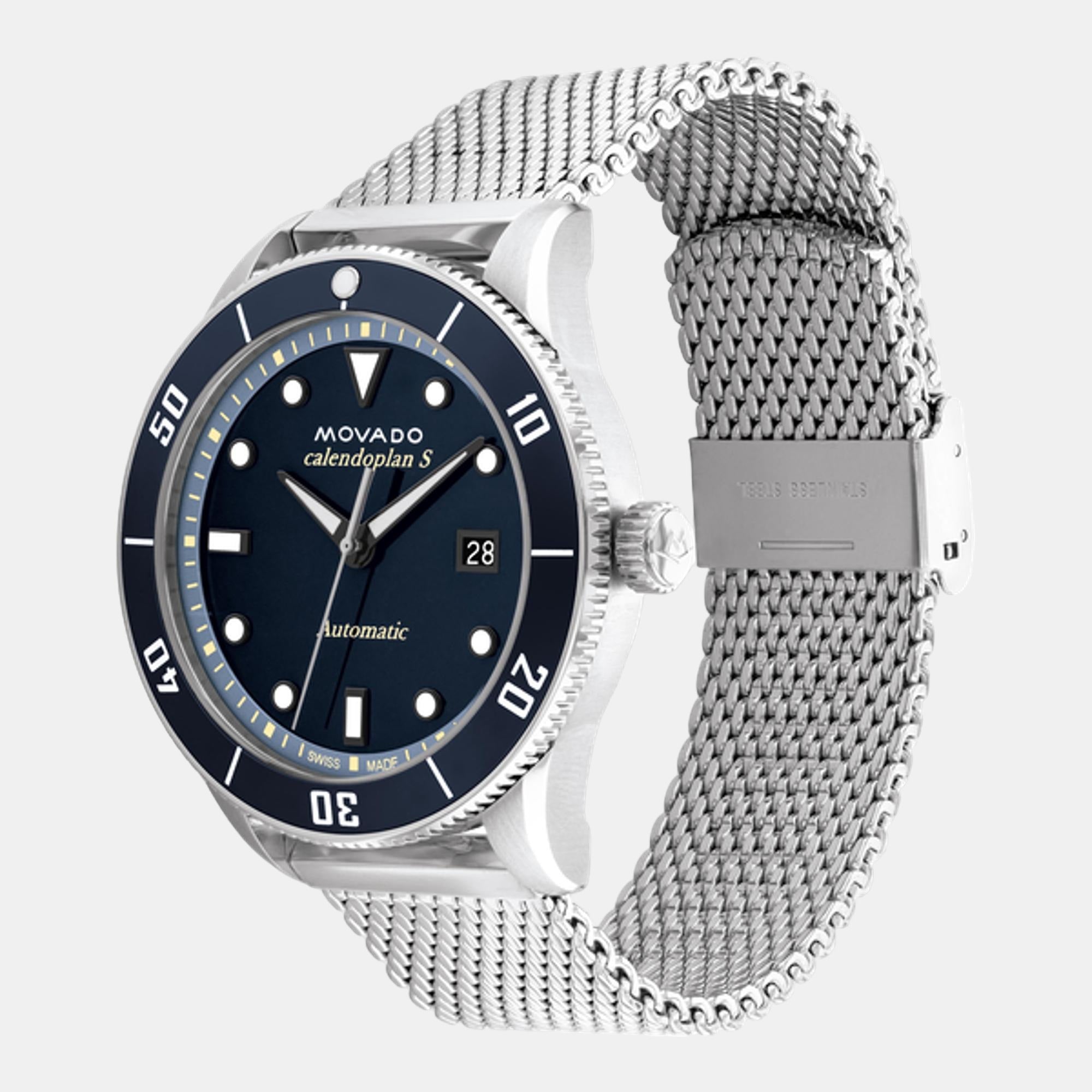 Heritage Men Quartz Blue Dial Analog Stainless Steel Watch 3650136