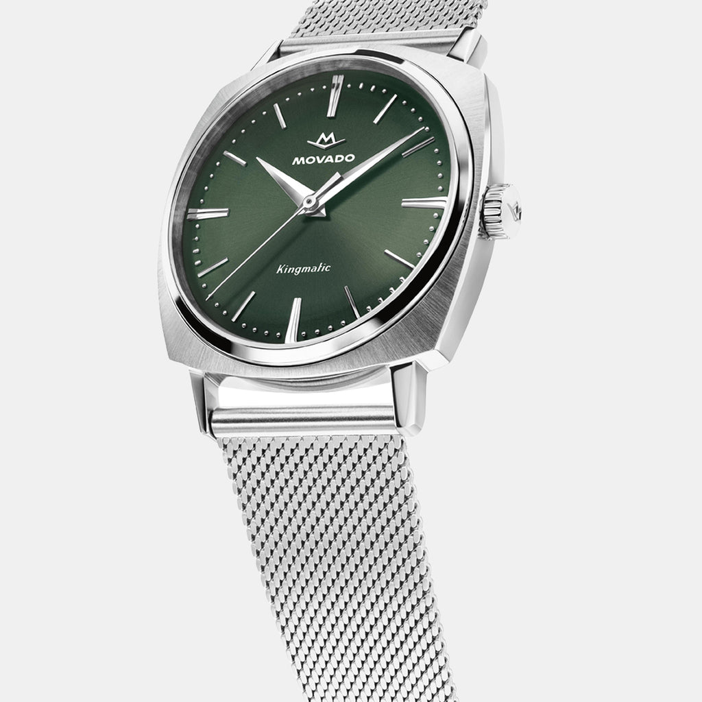 Heritage Kingmatic Unisex Quartz Green Dial Analog Mesh Watch 3650169