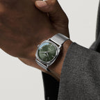 Heritage Kingmatic Unisex Quartz Green Dial Analog Mesh Watch 3650169