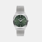 Heritage Kingmatic Unisex Quartz Green Dial Analog Mesh Watch 3650169