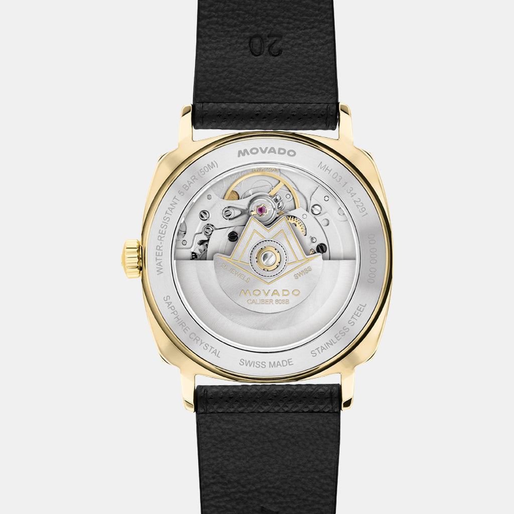 Heritage Kingmatic Unisex Quartz Champagne Dial Analog Leather Watch 3650173