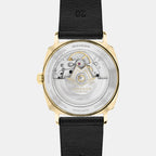 Heritage Kingmatic Unisex Quartz Champagne Dial Analog Leather Watch 3650173
