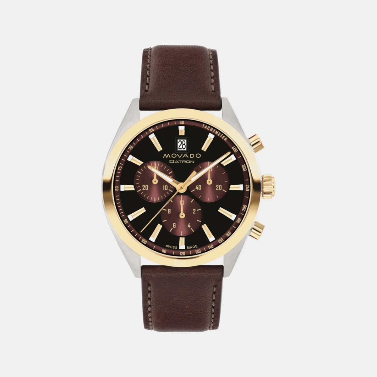 Heritage Datron Men Quartz Black Dial Chronograph Stainless Steel Watch 3650182