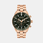 Movado Round Green Chronograph watch