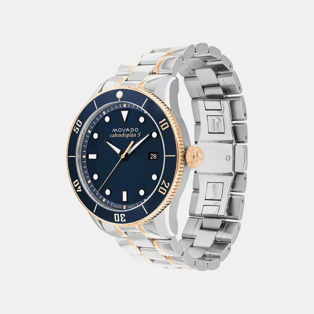 Heritage Calendoplan S Men Quartz Blue Dial Analog Stainless Steel Watch 3650185