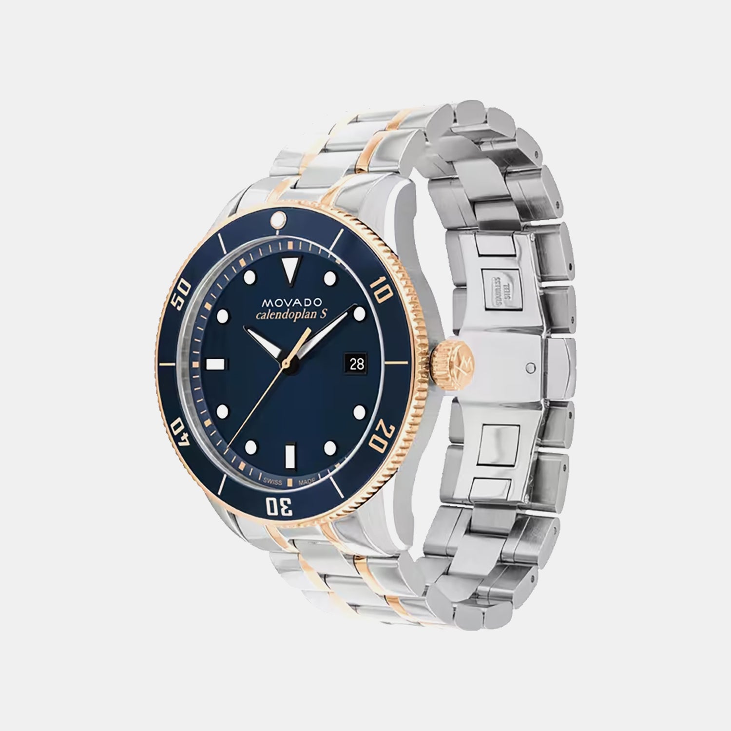 Heritage Men Quartz Blue Dial Analog Stainless Steel Watch 3650185