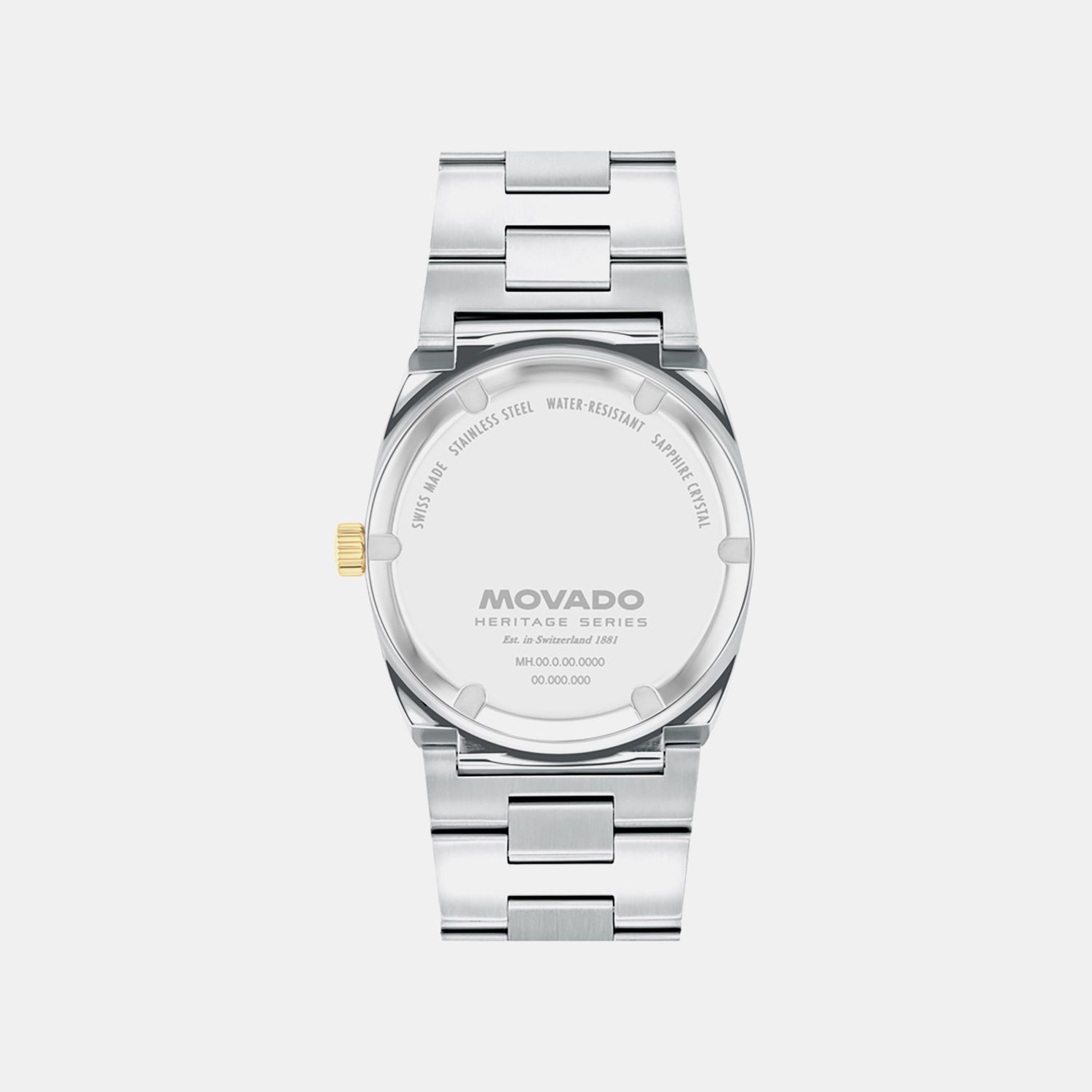 Heritage Unisex Quartz Grey Dial Analog Stainless Steel Watch 3650216