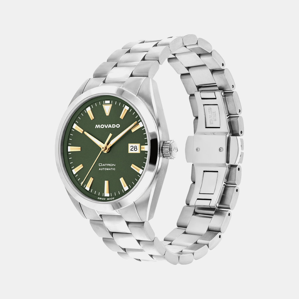 Heritage Men Automatic Green Dial Analog Stainless Steel Watch 3650236