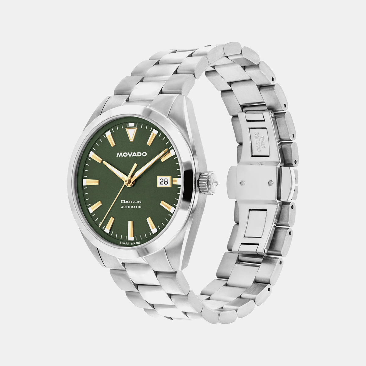 Heritage Datron Men Automatic Green Dial Analog Stainless Steel Watch 3650236