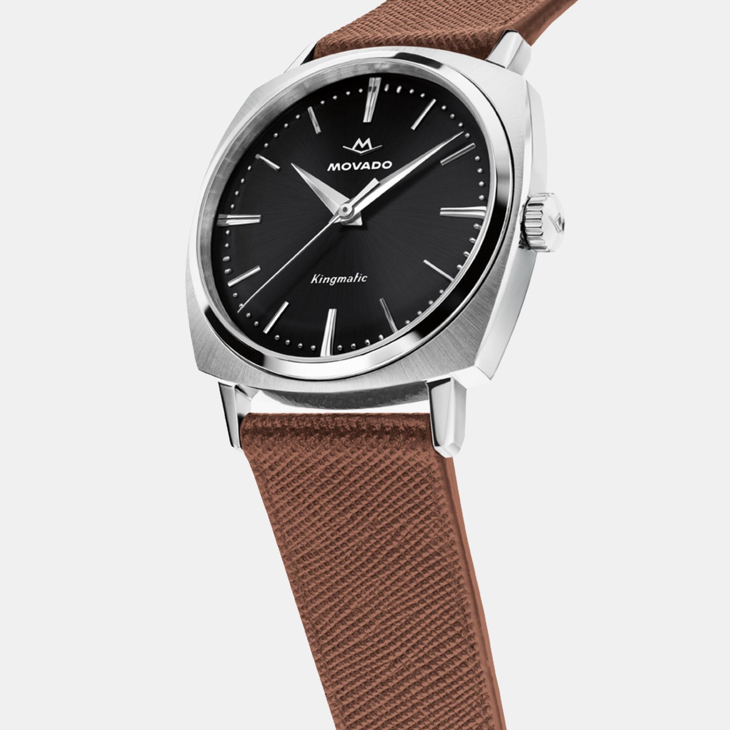 Heritage Kingmatic Men Automatic Black Dial Analog Leather Watch 3650237