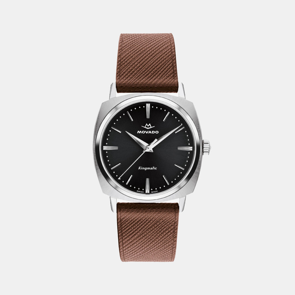 Heritage Kingmatic Men Automatic Black Dial Analog Leather Watch 3650237