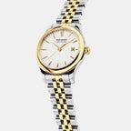 Heritage Calendoplan Women Quartz White Dial Analog Stainless Steel Watch 3650238