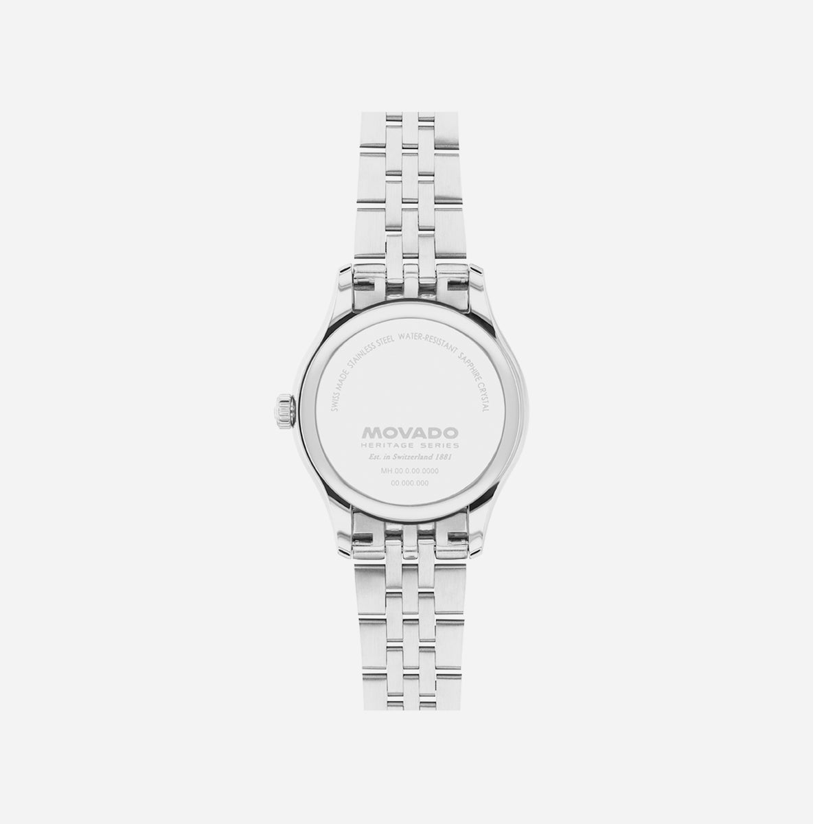 Heritage Calendoplan Women Quartz White Dial Analog Stainless Steel Watch 3650238