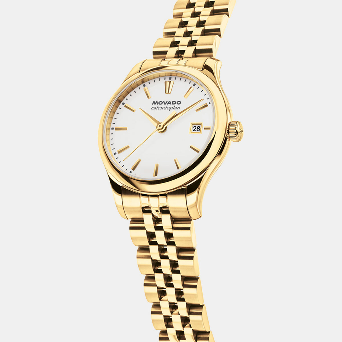 Heritage Calendoplan Women Quartz White Dial Analog Stainless Steel Watch 3650239