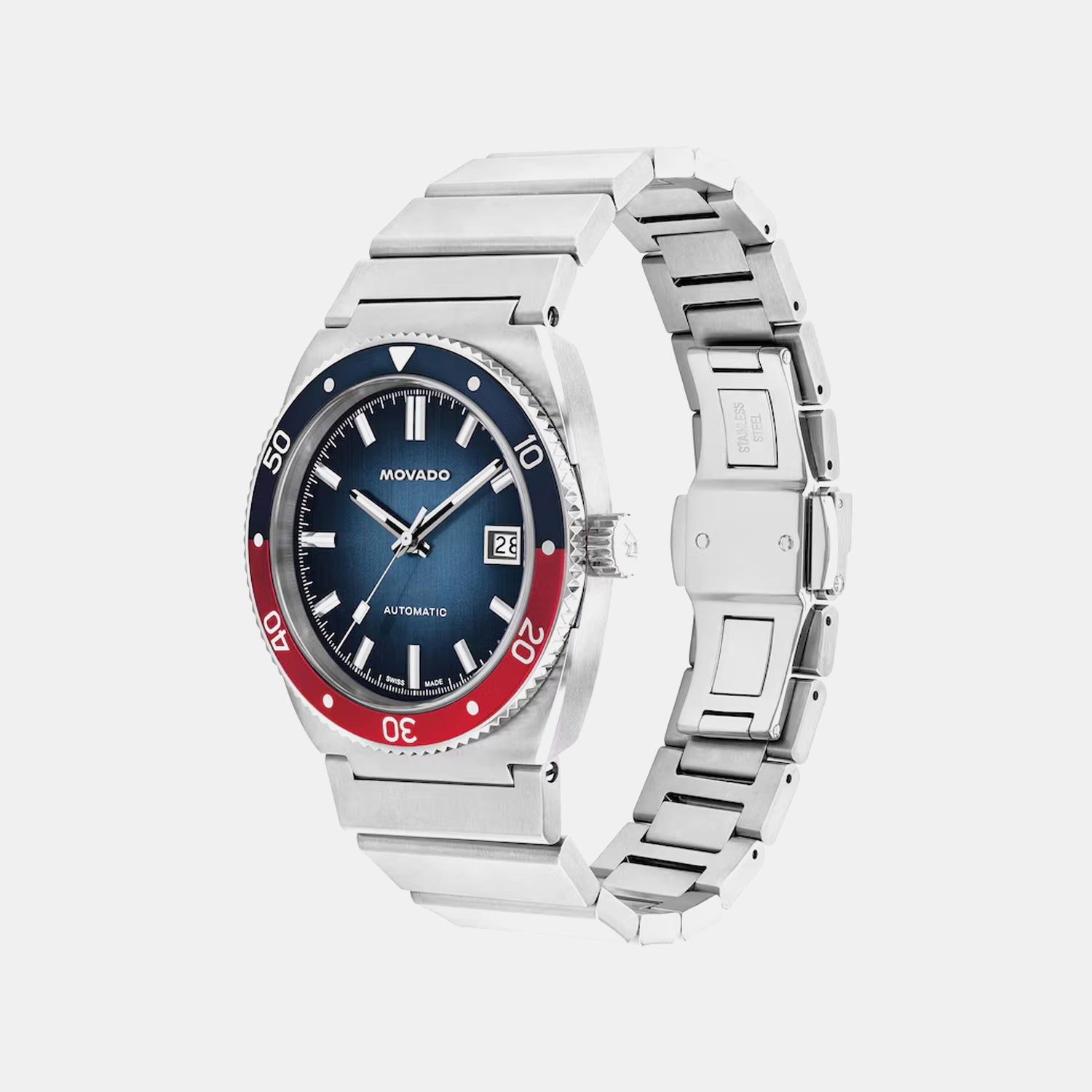 Heritage Ondoplan Men Automatic Blue Dial Analog Stainless Steel Watch 3650242