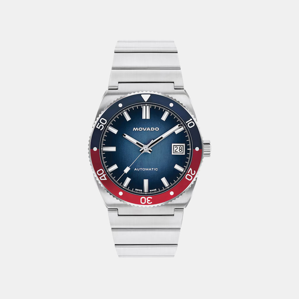 Heritage Ondoplan Men Automatic Blue Dial Analog Stainless Steel Watch 3650242