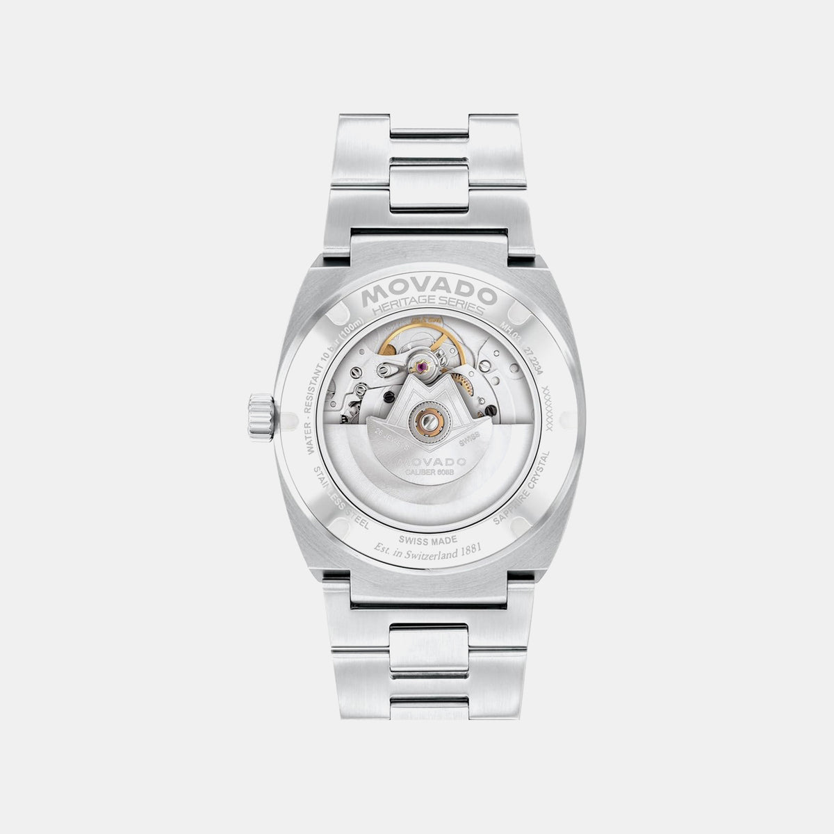 Heritage Ondoplan Men Automatic White Dial Analog Stainless Steel Watch 3650243